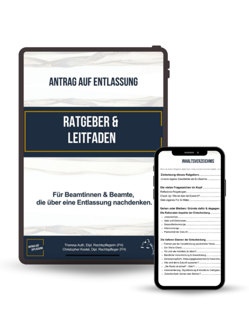 Antrag auf Entlassung Ratgeber Mockup Ratgeber zum Antrag auf Entlassung aus dem Beamtenverhältnis (eBook)