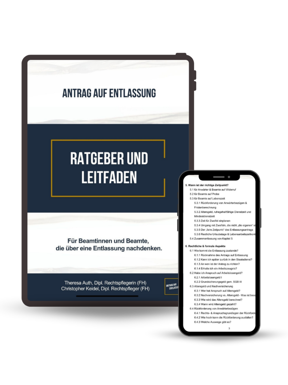Ratgeber & Leitfaden zum Antrag auf Entlassung aus dem Beamtenverhältnis (eBook)