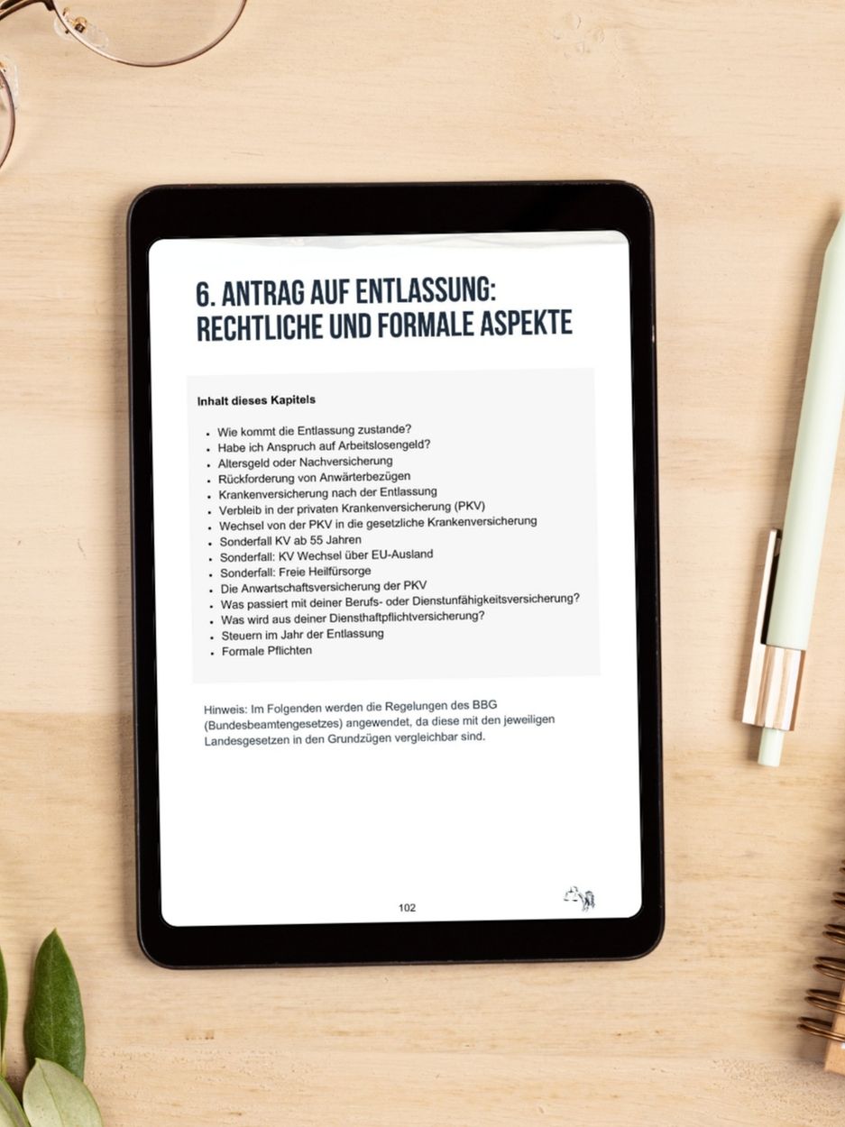 Antrag auf Entlassung für Beamte Ratgeber und Leitfaden eBook