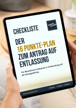 Checkliste für den Antrag auf Entlassung aus dem Beamtenverhältnis als PDF